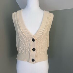 Free People Knit Cardigan Sweater Vest